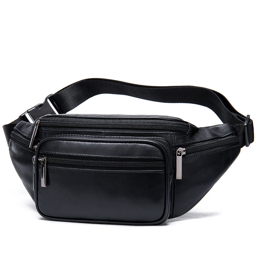 Sac ceinture en cuir pour homme rétro décontracté