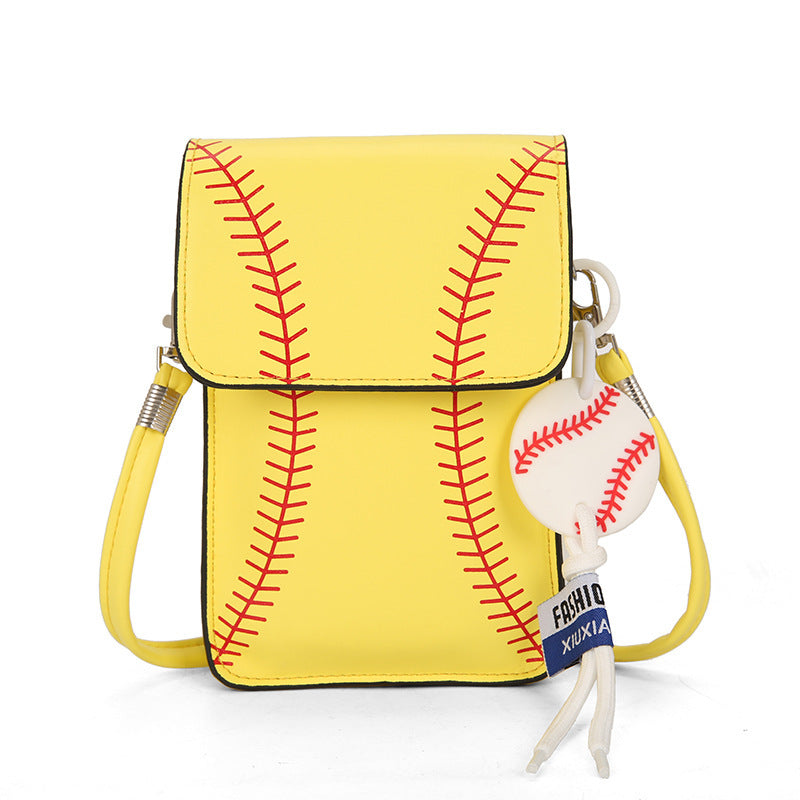 Sac à bandoulière de baseball pour femme, petit sac carré transparent