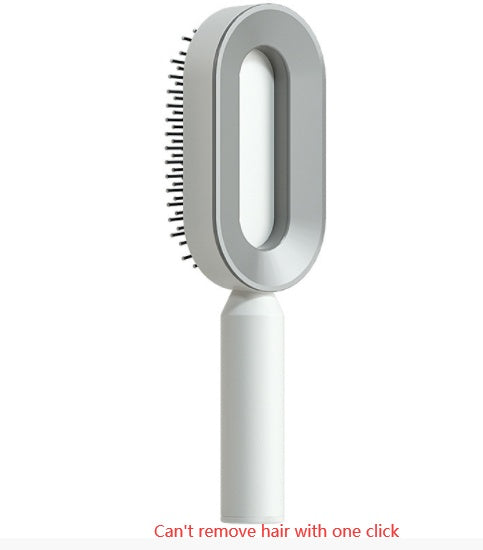 Brosse à cheveux auto-nettoyante pour femmes, brosse de massage du cuir chevelu avec airbag anti-perte de cheveux et nettoyage à une touche, brosse anti-statique.