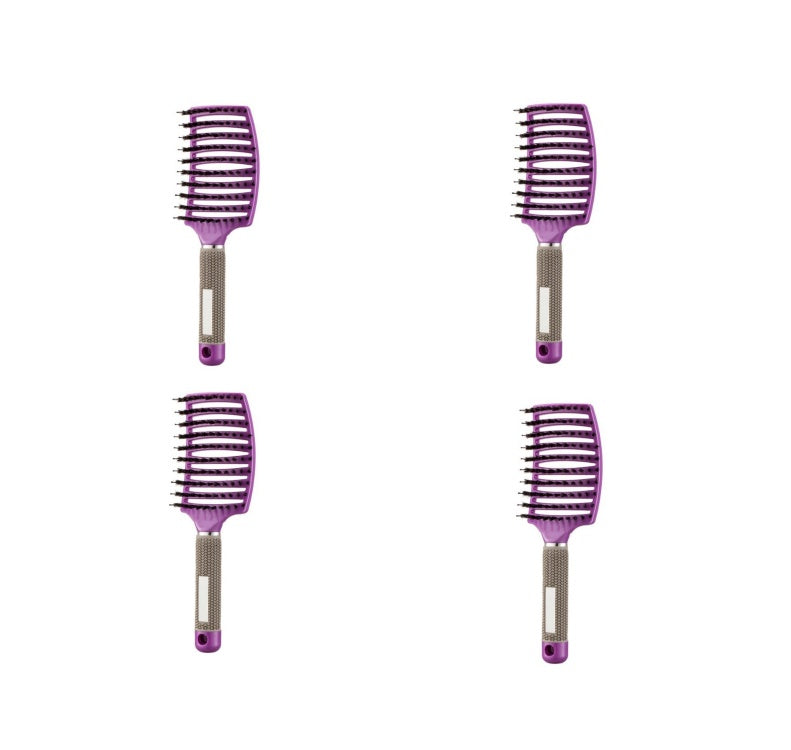 Brosse à cheveux Anti Klit Brushy Haarborstel pour femmes, brosse démêlante, poils en nylon, massage du cuir chevelu, brosse à teaser.