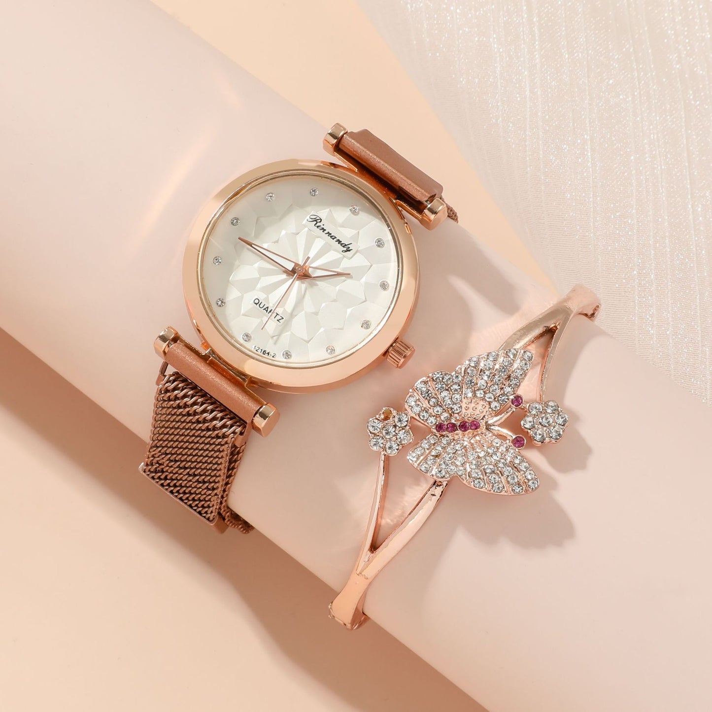 Coffret cadeau ensemble montres à quartz et bijoux pour femme