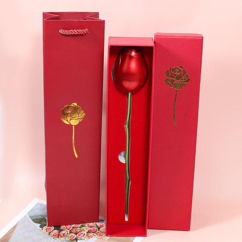 Coffret cadeau de roses simples confessions de la Saint-Valentin