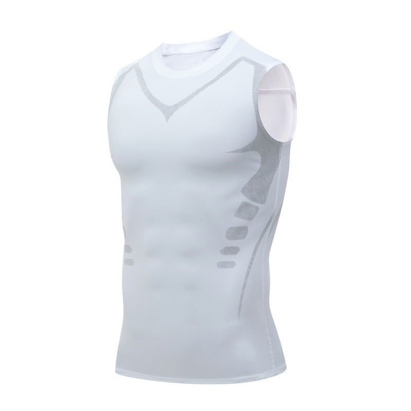 Gilet d'exercice pour hommes, séchage rapide, respirant, coupe ajustée, extensible