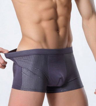 Boxer en maille de sous-vêtements pour hommes en soie glacée