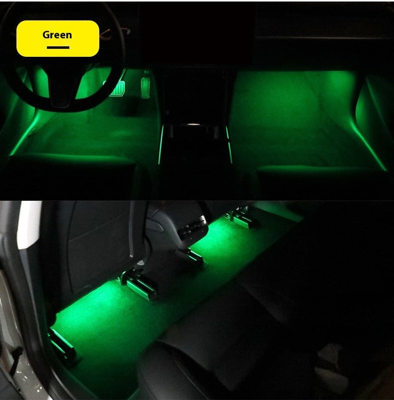 Lumière d'ambiance pour l'intérieur de voiture, rétrofit sans fil avec LED magnétiques.