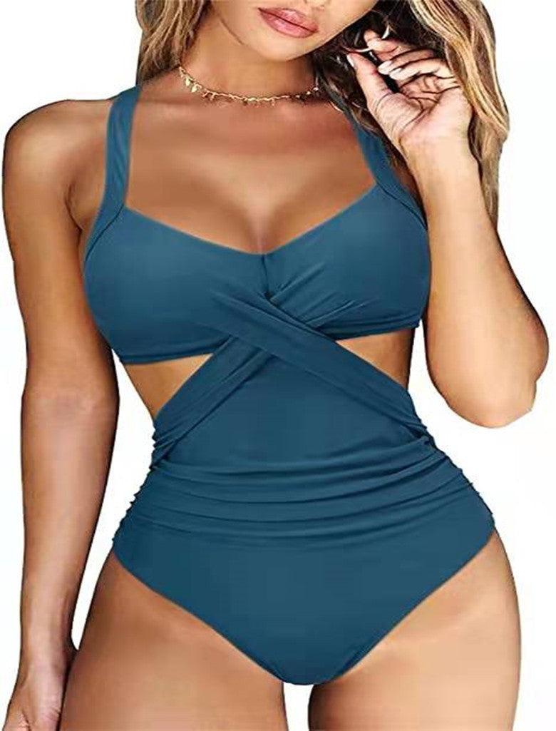 Maillot de bain sexy pour femme avec croix au milieu