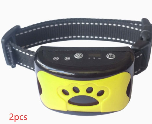 Collier de dressage pour chien étanche, électrique, télécommande pour animaux de compagnie, rechargeable, entraîneur de chiens, dispositif anti-aboiement avec choc, vibration et son.