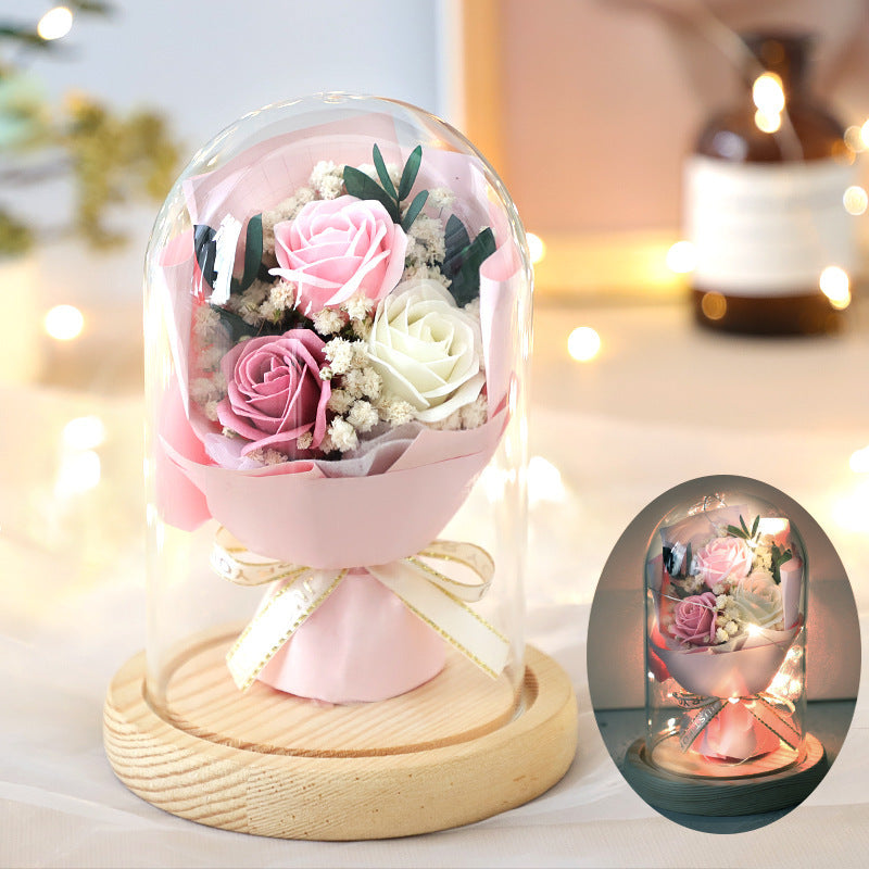 Bouquet de verre avec couvercle Cadeau de Noël