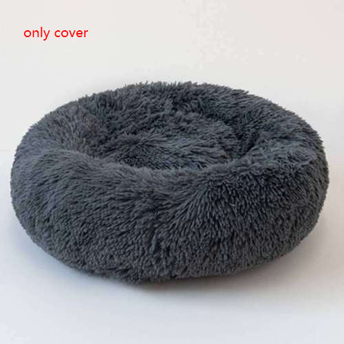 Tapis d'hiver chaud pour chien en peluche et rond