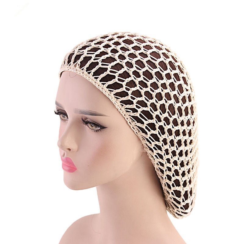 Filet à cheveux tombant crocheté à la main pour femme, sac à filet long pour soins capillaires, bonnet de nuit en maille - KaoKao