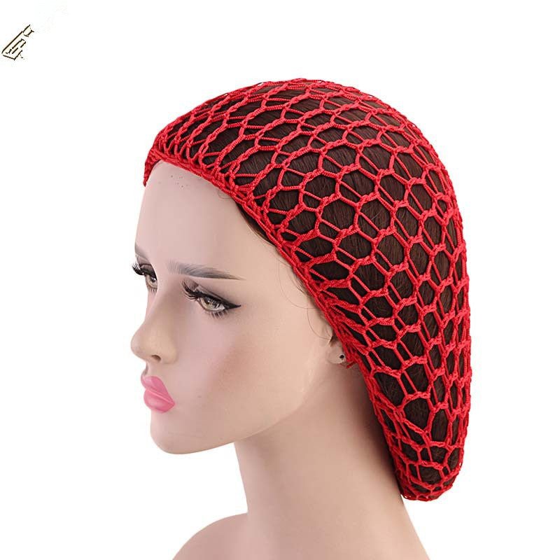 Filet à cheveux tombant crocheté à la main pour femme, sac à filet long pour soins capillaires, bonnet de nuit en maille - KaoKao