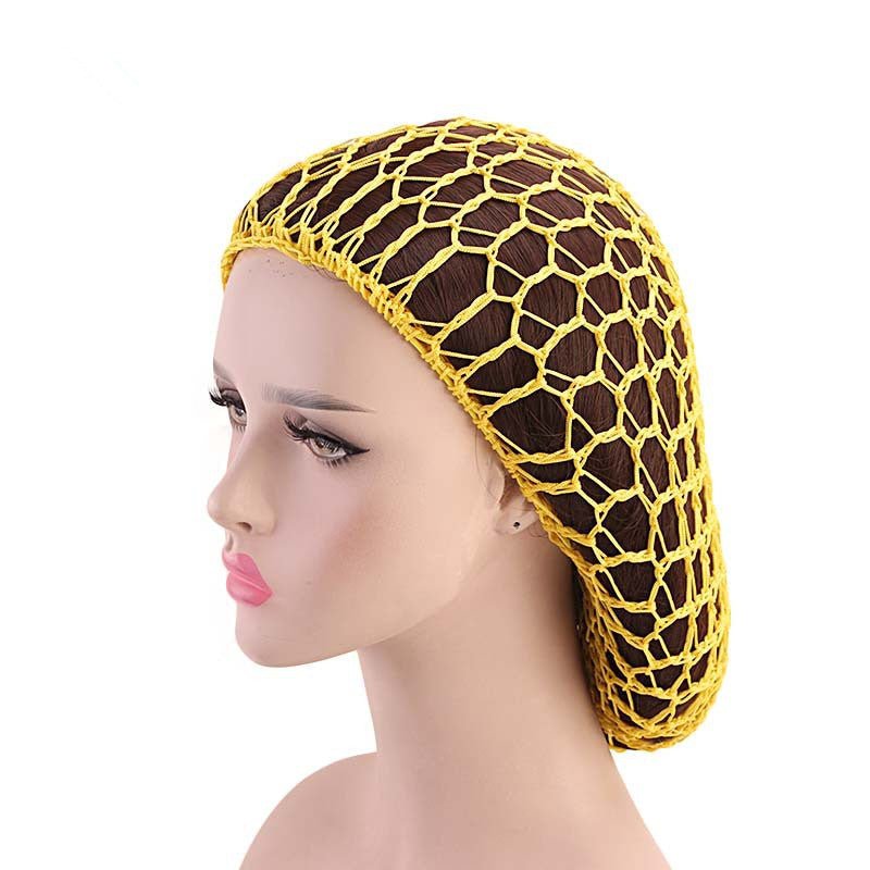 Filet à cheveux tombant crocheté à la main pour femme, sac à filet long pour soins capillaires, bonnet de nuit en maille - KaoKao