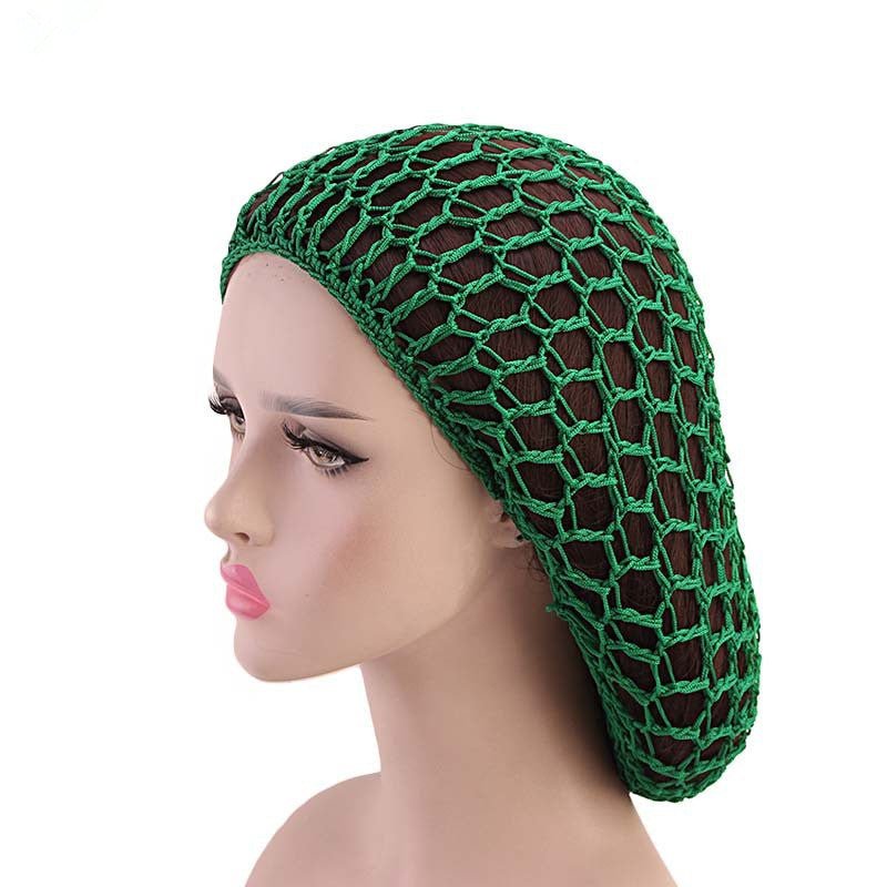 Filet à cheveux tombant crocheté à la main pour femme, sac à filet long pour soins capillaires, bonnet de nuit en maille - KaoKao