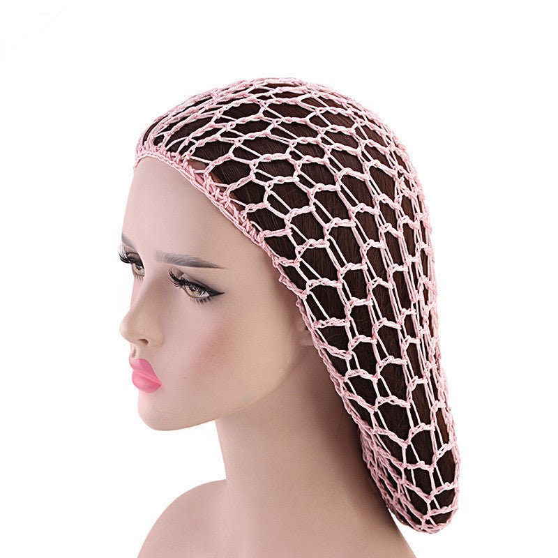 Filet à cheveux tombant crocheté à la main pour femme, sac à filet long pour soins capillaires, bonnet de nuit en maille - KaoKao