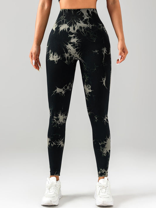 Leggings d'entraînement sans couture Tie Dye pour femmes, leggings de gymnastique taille haute, pantalons de yoga, leggings sans couture pour femmes, pantalons de yoga taille haute, collants élastiques de levage des fesses froissés - KaoKao