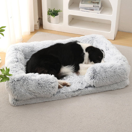 Lit rond en peluche pour chien Lit pour chien d'hiver - KaoKao