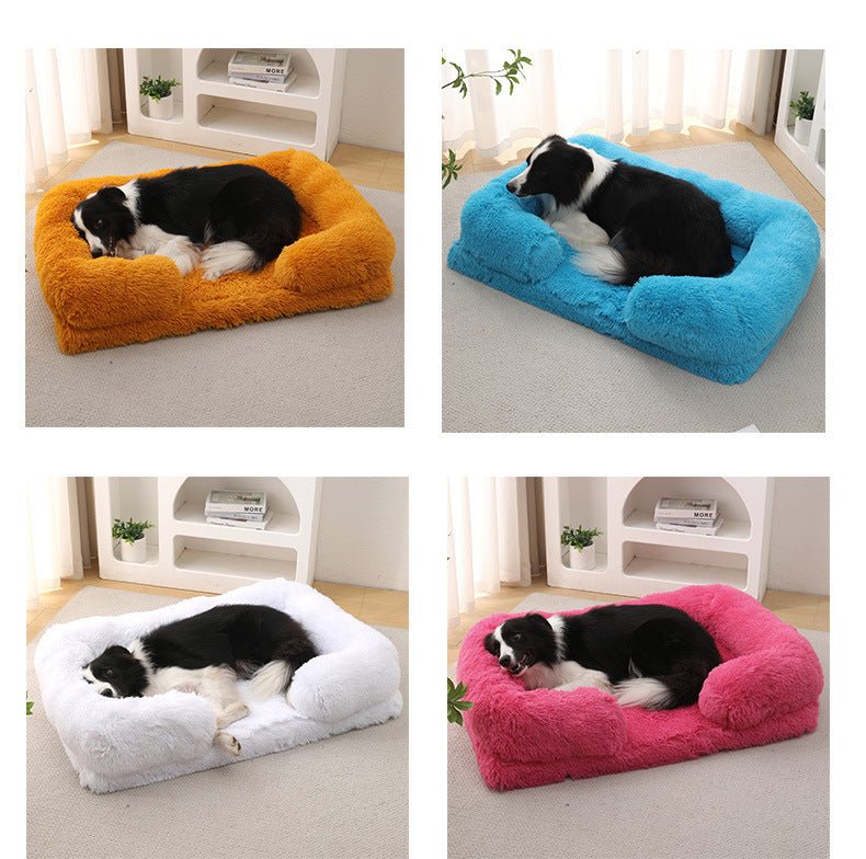 Lit rond en peluche pour chien Lit pour chien d'hiver - KaoKao