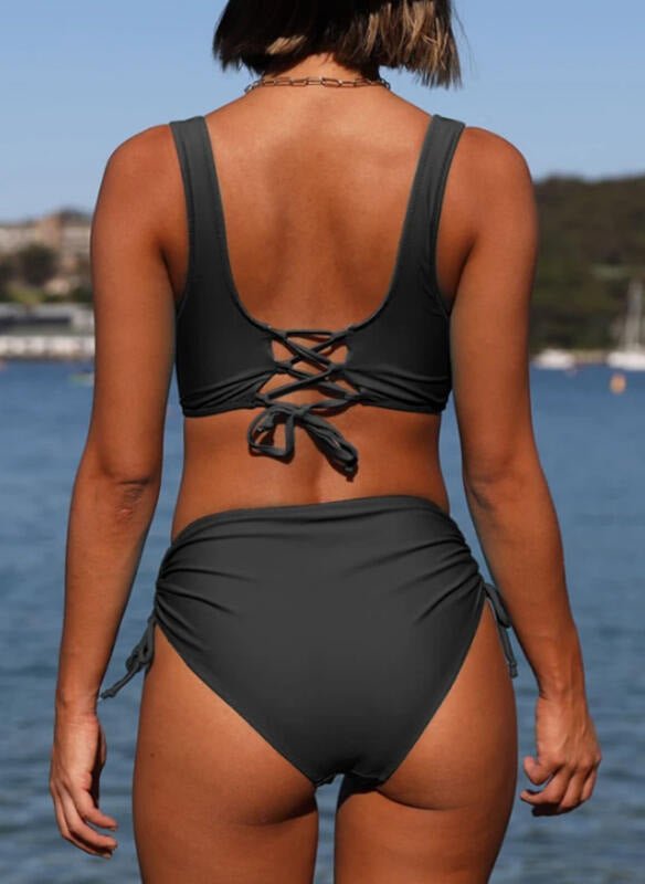 Maillot de bain bikini à bretelles tendance pour femmes - KaoKao