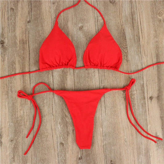 Maillot de bain bikini dos nu à nouer pour femme - KaoKao
