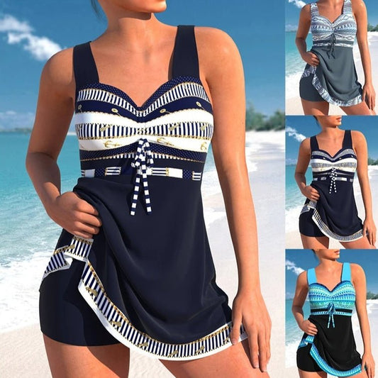 Maillot de bain bikini grande taille à jupe fendue et séchage rapide pour femme - KaoKao