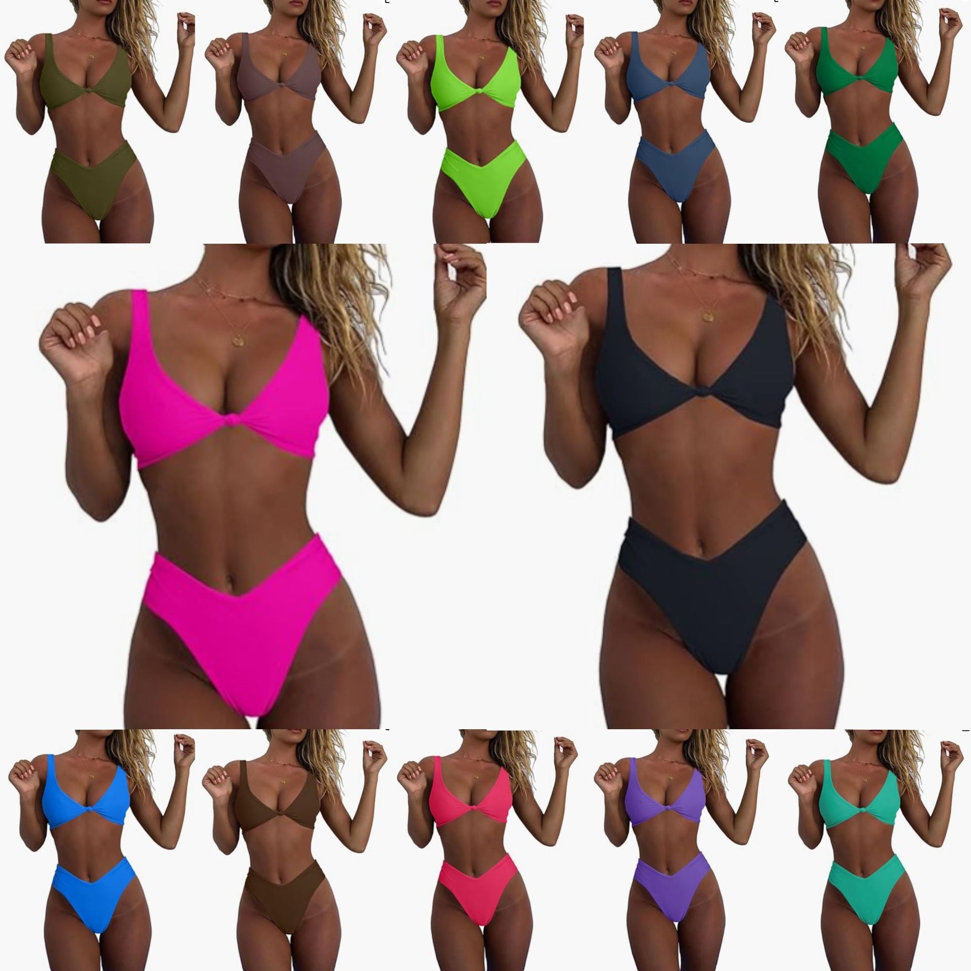 Maillot de bain tendance multicolore pour femme - KaoKao