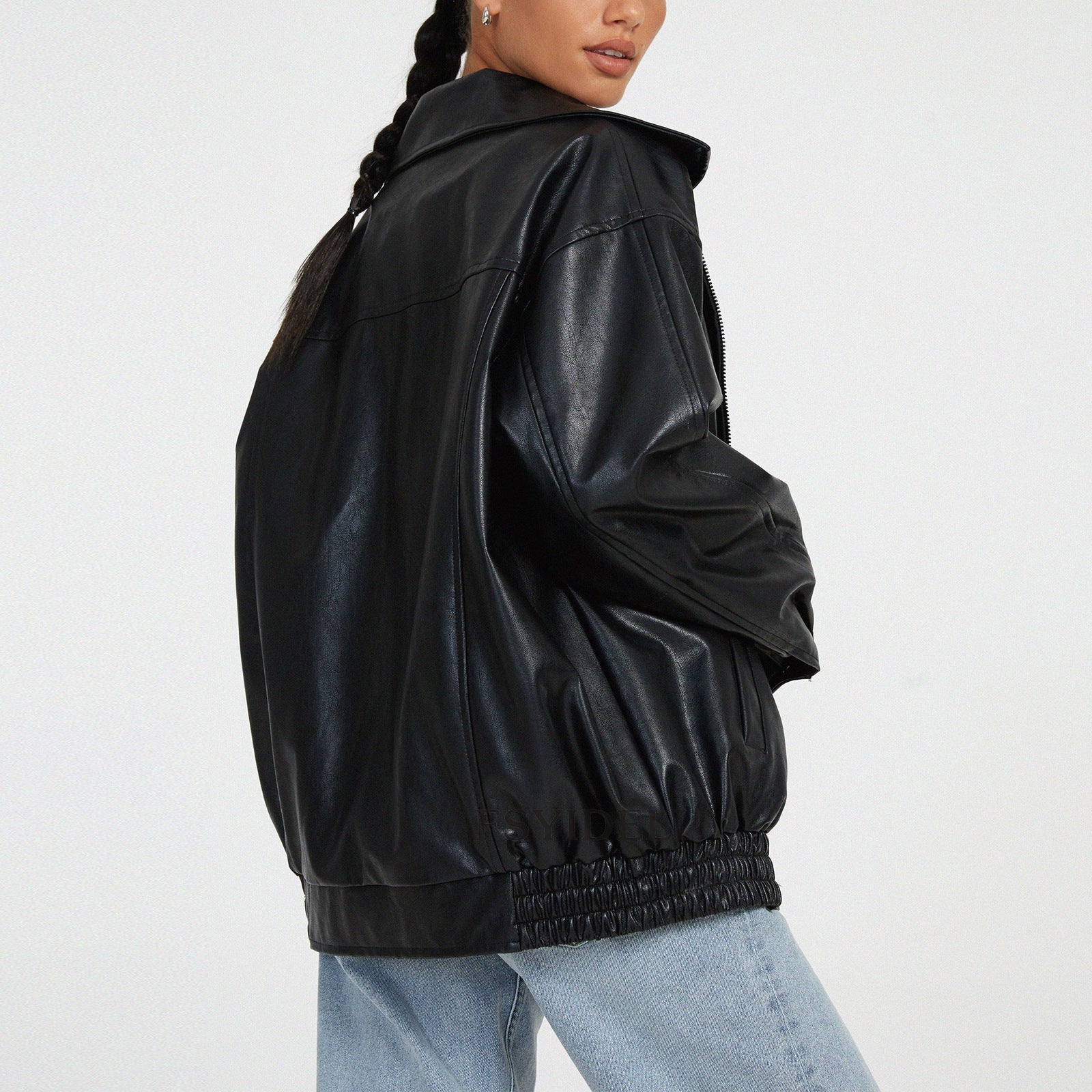 Manteau en cuir pour femme, style locomotive - KaoKao