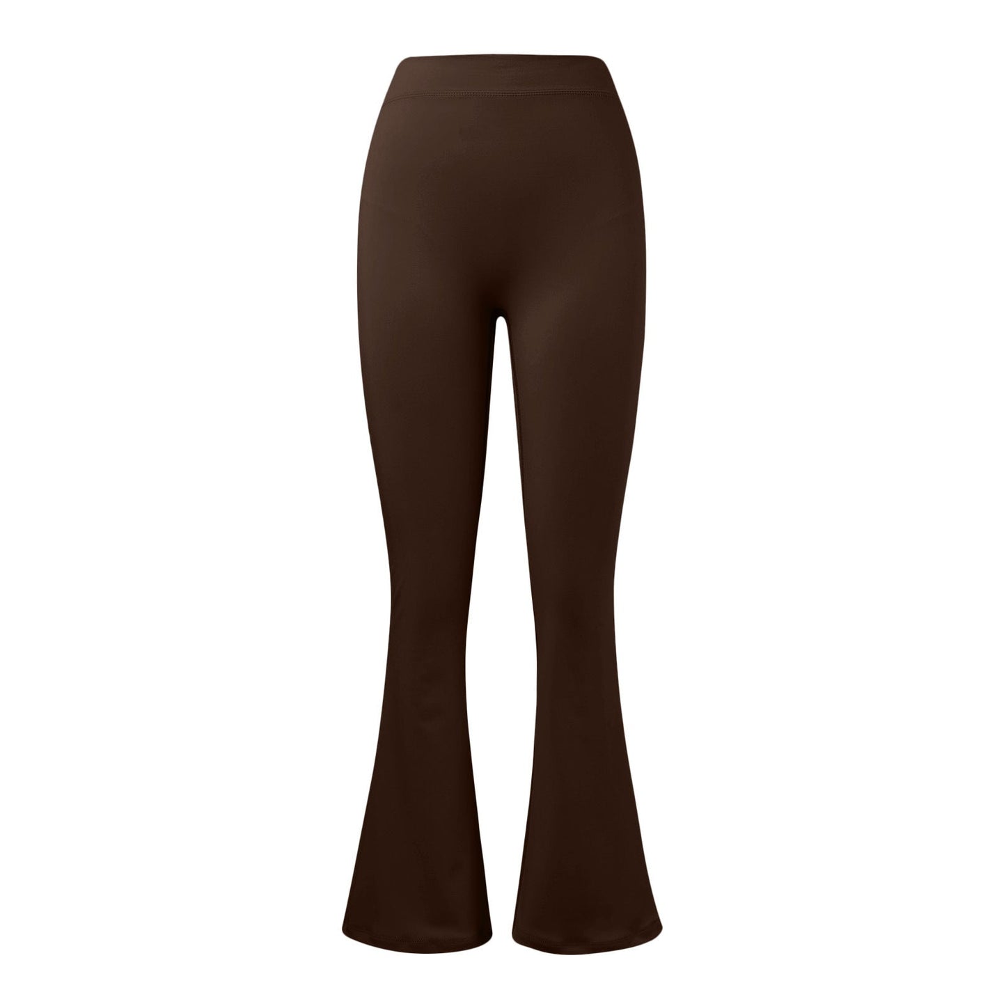 Pantalon de yoga légèrement évasé sans coutures, couleur chair, pour le sport, la course à pied, le fitness, taille haute, pour femme - KaoKao