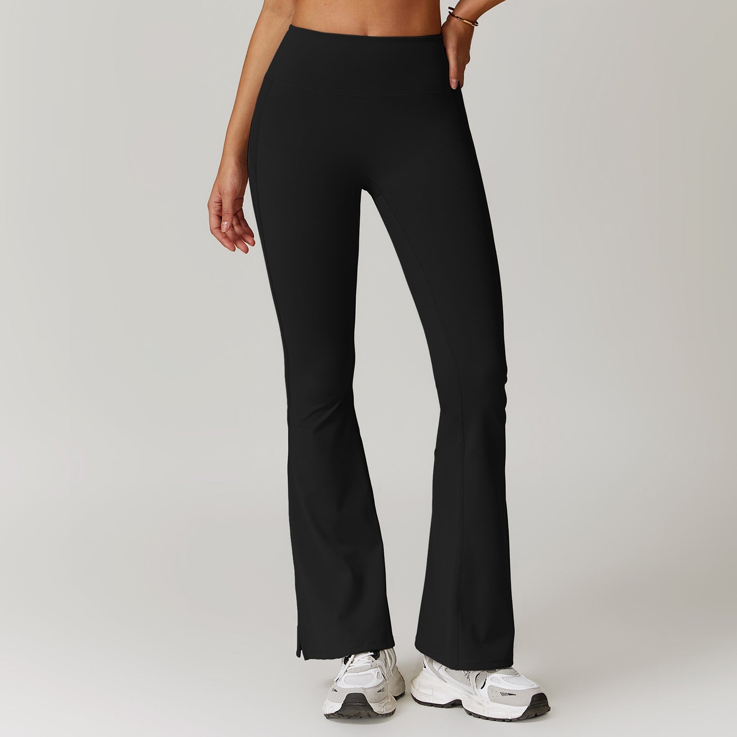 Pantalon de yoga skinny pêche à taille haute, pantalon de course à pied, pantalon de sport à pattes d'éléphant - KaoKao