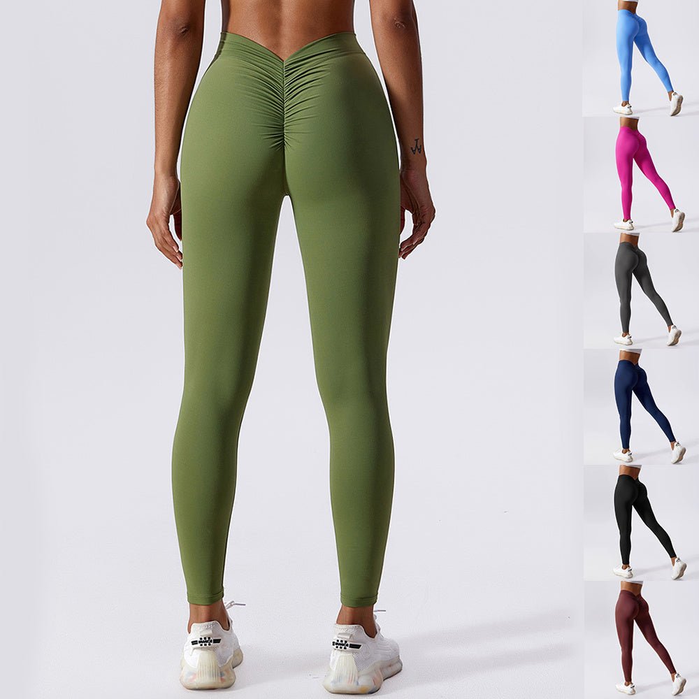 Pantalon de yoga slim pour femme, legging respirant à séchage rapide, pantalon de levage des hanches pêche, vêtements - KaoKao