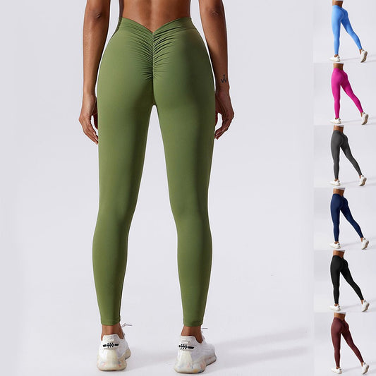 Pantalon de yoga slim pour femme, legging respirant à séchage rapide, pantalon de levage des hanches pêche, vêtements - KaoKao