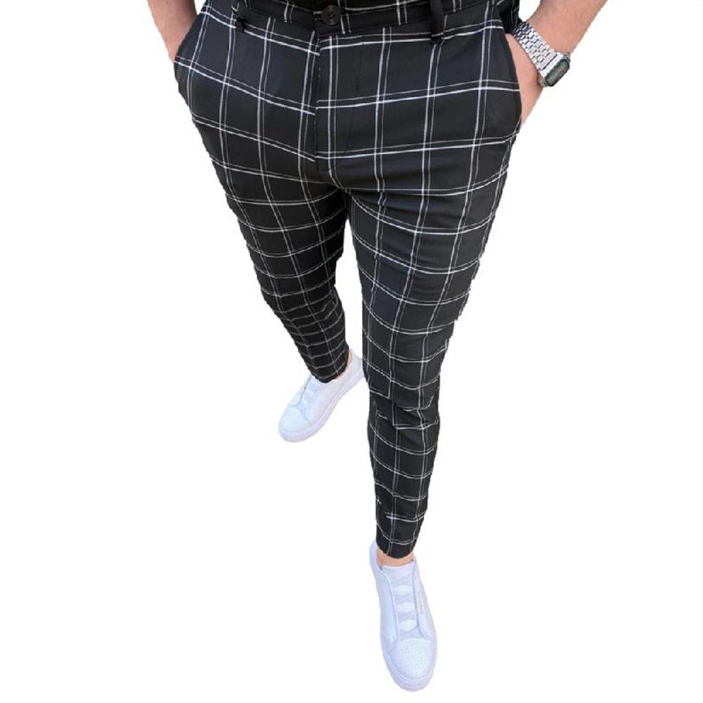Pantalon décontracté à carreaux pour homme - KaoKao