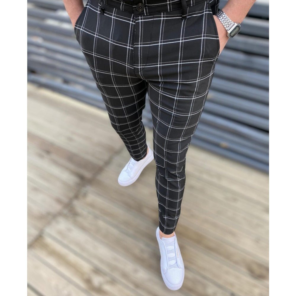 Pantalon décontracté à carreaux pour homme - KaoKao