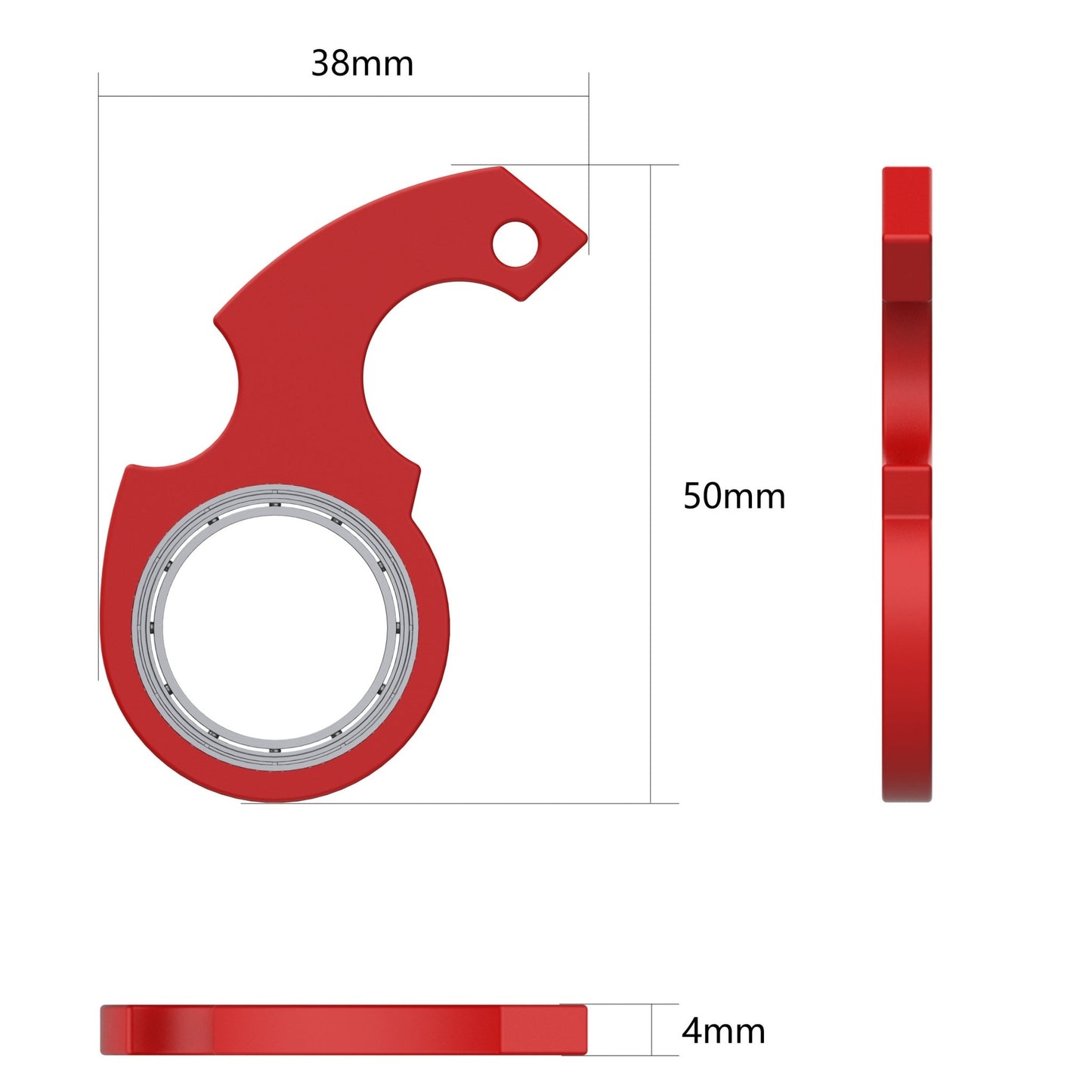 Porte - clés créatif Fidget Spinner, jouet anti - anxiété, soulage le stress, porte - clés décapsuleur pour les doigts, jouet pour enfants - KaoKao