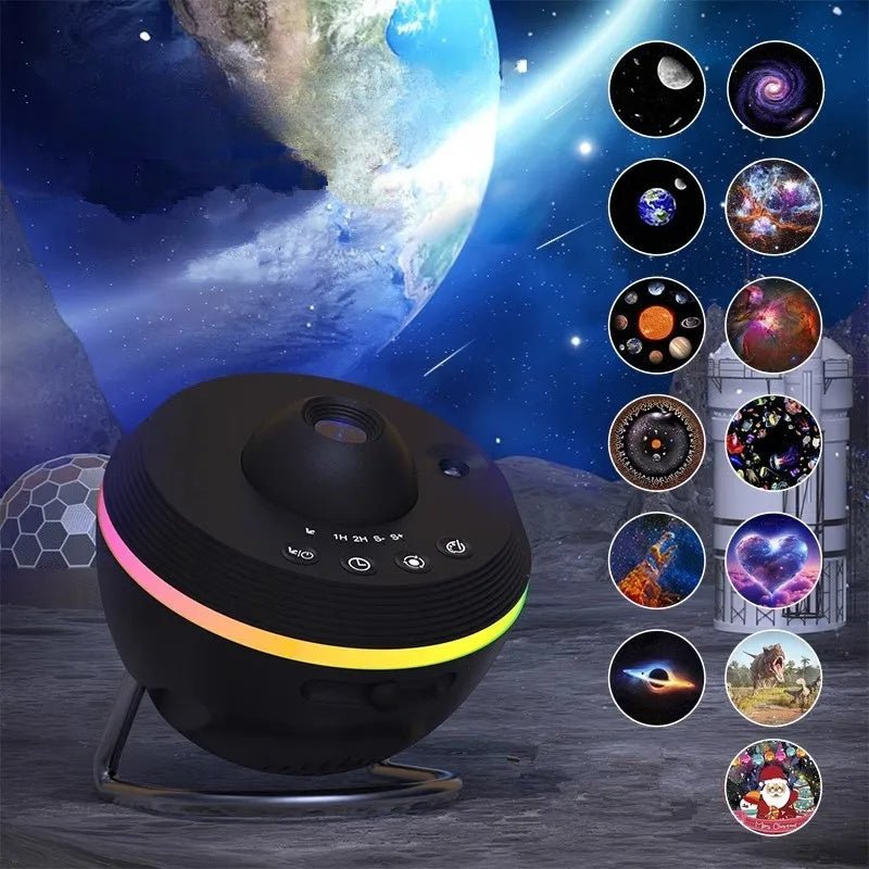 Projecteur de galaxie ultra clair Dynamic Meteor 13 en 1, lampe rotative pour planétarium, boule spatiale, cadeau pour enfants - KaoKao