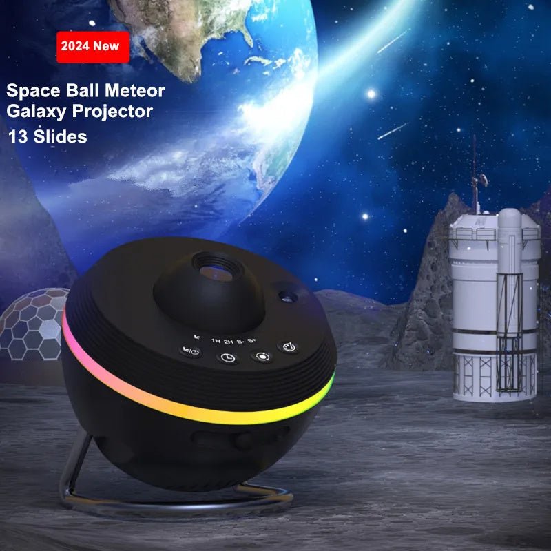 Projecteur de galaxie ultra clair Dynamic Meteor 13 en 1, lampe rotative pour planétarium, boule spatiale, cadeau pour enfants - KaoKao