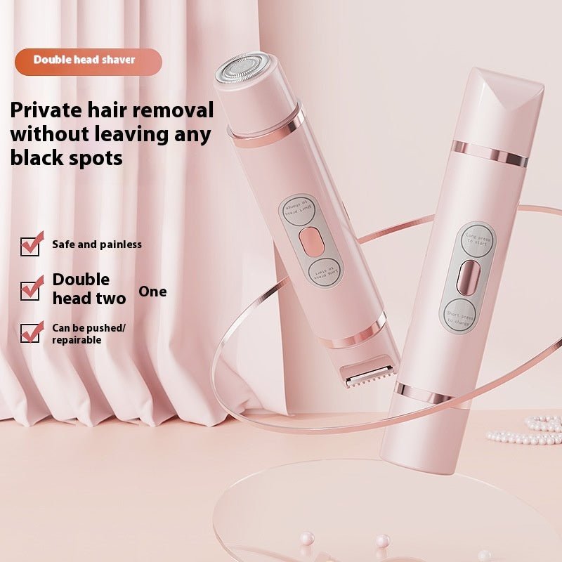 Rasoir électrique à double tête, épilateur indolore pour femmes, appareil d'épilation du bikini, tondeuse automatique pour les aisselles, le visage, les lèvres et les jambes - KaoKao