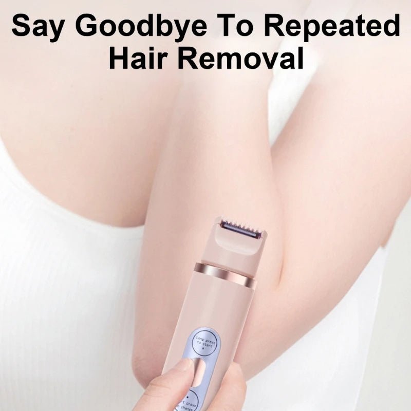 Rasoir électrique à double tête, épilateur indolore pour femmes, appareil d'épilation du bikini, tondeuse automatique pour les aisselles, le visage, les lèvres et les jambes - KaoKao