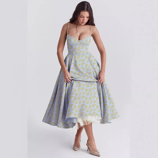 Robe trapèze à double épaisseur en maille française - KaoKao