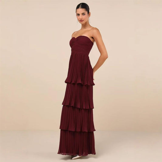 Robe tube plissée pour femme - KaoKao