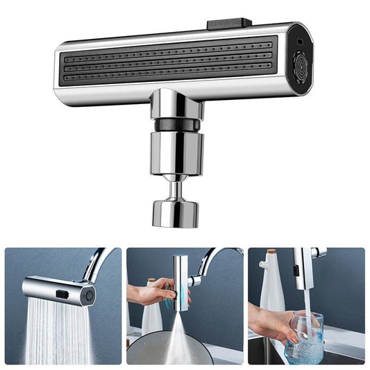 Robinet de cuisine avec sortie en cascade et anti - éclaboussures, buse rotative universelle multifonctionnelle, rallonge de buse d'eau, gadgets de cuisine - KaoKao