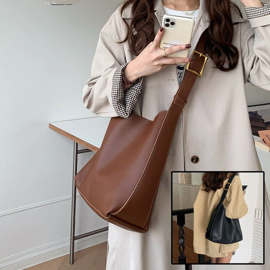 Sac à bandoulière pour femme Sac à main tendance solide Sac à bandoulière Sac en cuir PU minimaliste pour femme - KaoKao