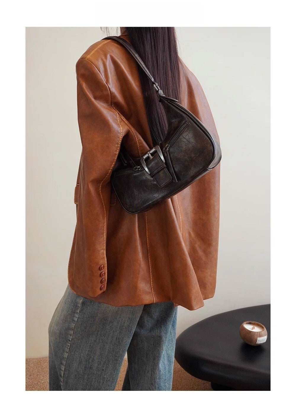 Sac à bandoulière rétro pour femme, sac à bandoulière Crescent - KaoKao