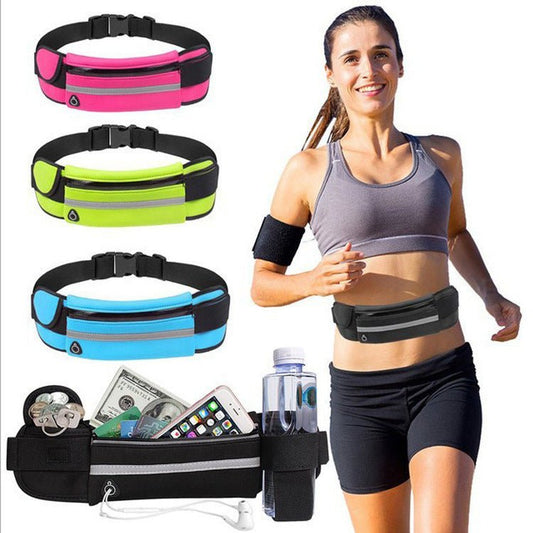 Sac banane de fitness avec poche, ceinture fine pour course à pied, jogging, randonnée, cyclisme, entraînement, sport, salle de sport - KaoKao