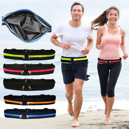 Sac banane de sport avec double poche et fermeture éclair fine pour téléphone - KaoKao