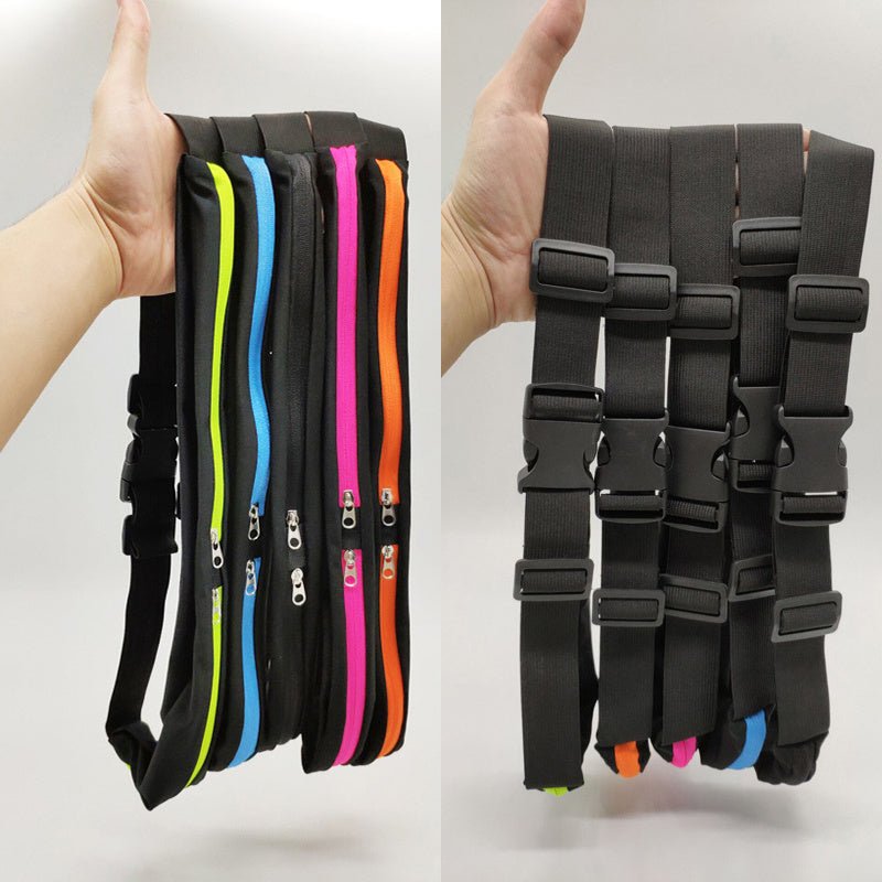 Sac banane de sport avec double poche et fermeture éclair fine pour téléphone - KaoKao