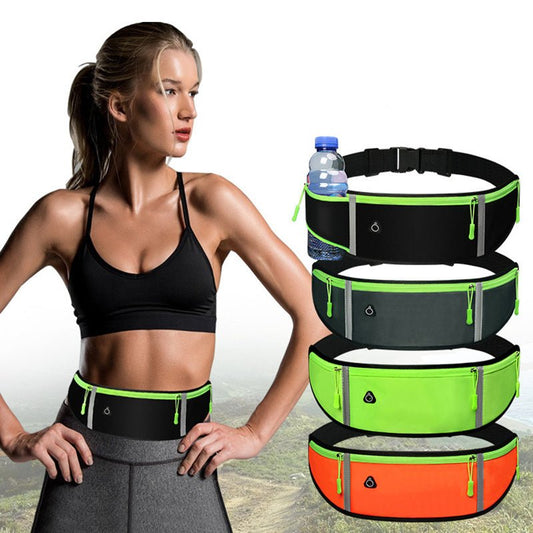 Sac banane de sport avec poche, ceinture de course légère et fine à fermeture éclair - KaoKao