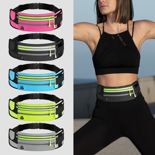 Sac banane imperméable à double fermeture éclair pour le sport et la course à pied - KaoKao