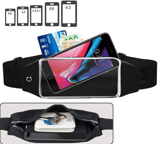 Sac banane transparent pour téléphone à écran tactile pour la course à pied et le sport - KaoKao