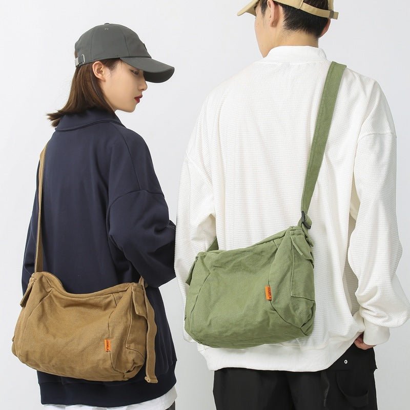 Sac en toile décontracté pour femme, sac à bandoulière grande capacité - KaoKao