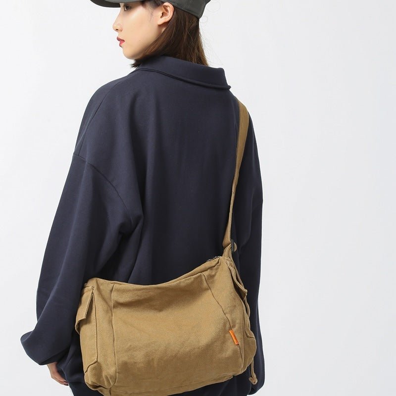 Sac en toile décontracté pour femme, sac à bandoulière grande capacité - KaoKao